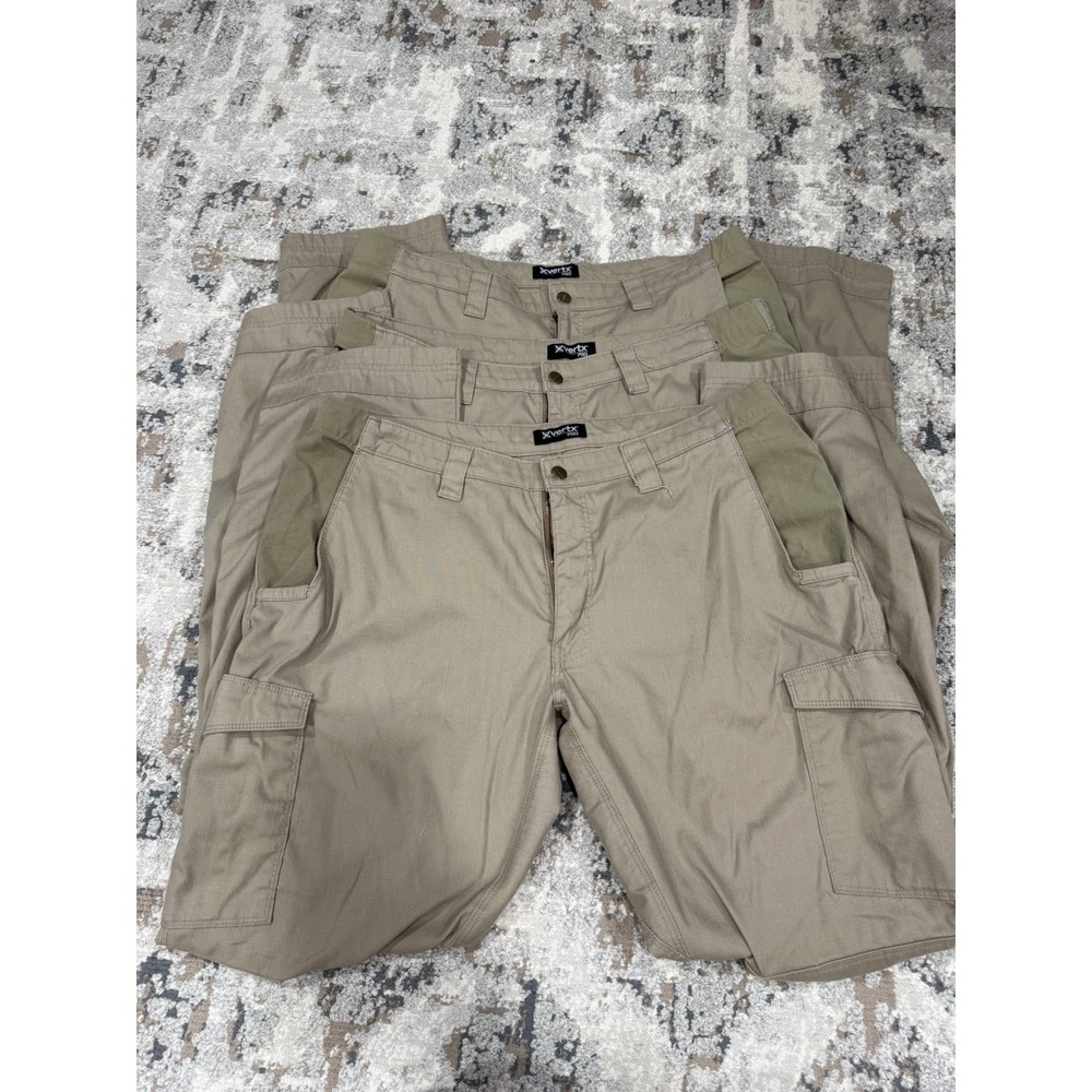Lot Of 3 Vertx Pro Tactical Work Pant Tan Cargo Utility Pants 38x34‎ Double Knee